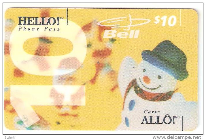 Canada-Hello Phone Pass(Bell) Prepaid Card 10$,used - Kanada