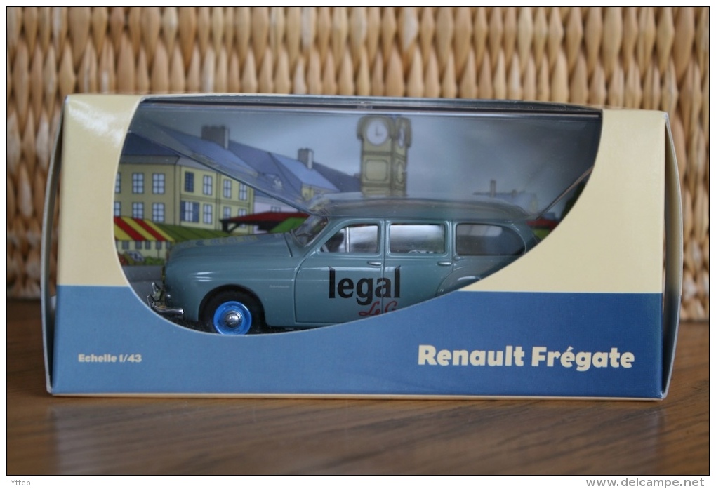 Modèle Réduit Métal + Fiche Technique - RENAULT FRÉGATE DOMAINE - Eligor - 1/43 - Publicité Café Legal - Eligor