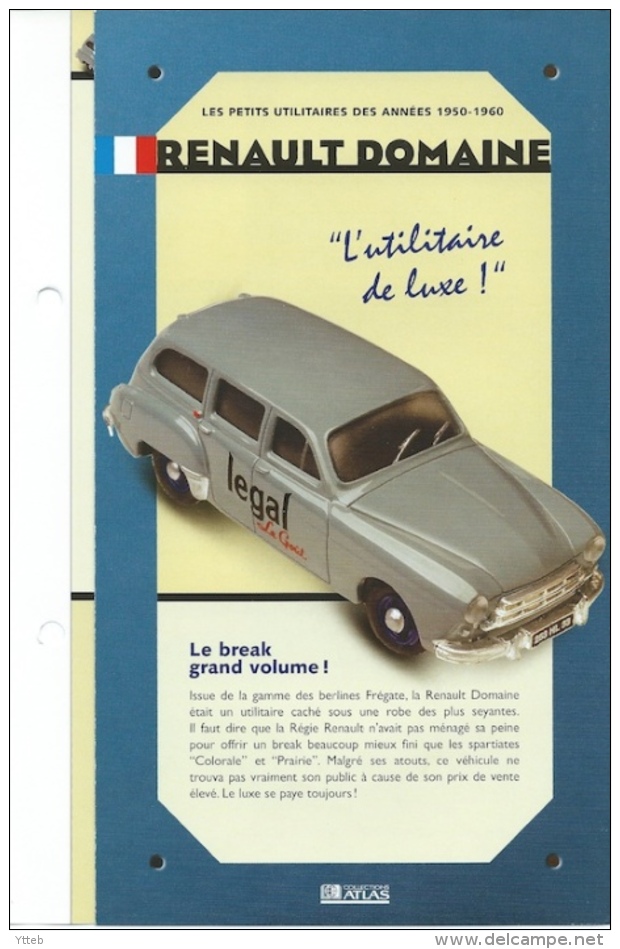 Modèle Réduit Métal + Fiche Technique - RENAULT FRÉGATE DOMAINE - Eligor - 1/43 - Publicité Café Legal - Eligor