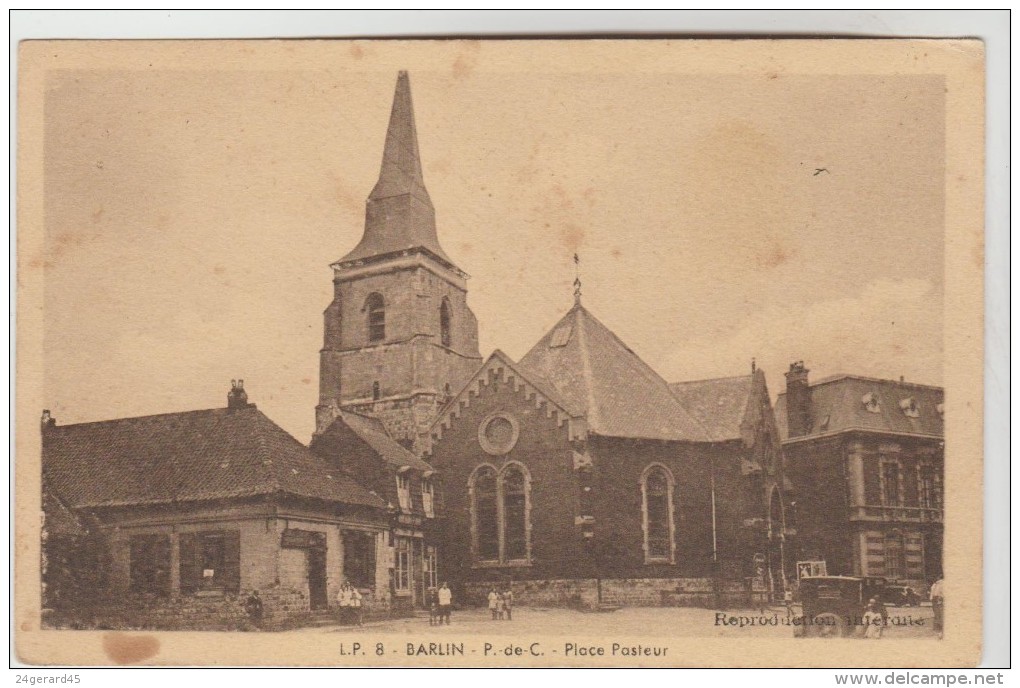 CPSM BARLIN (Pas De Calais) - Place Pasteur - Barlin