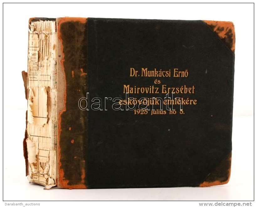 1925 Munkácsi ErnÅ‘ és Mairovitz Erzsébet EsküvÅ‘jére Küldött... - Sonstige & Ohne Zuordnung