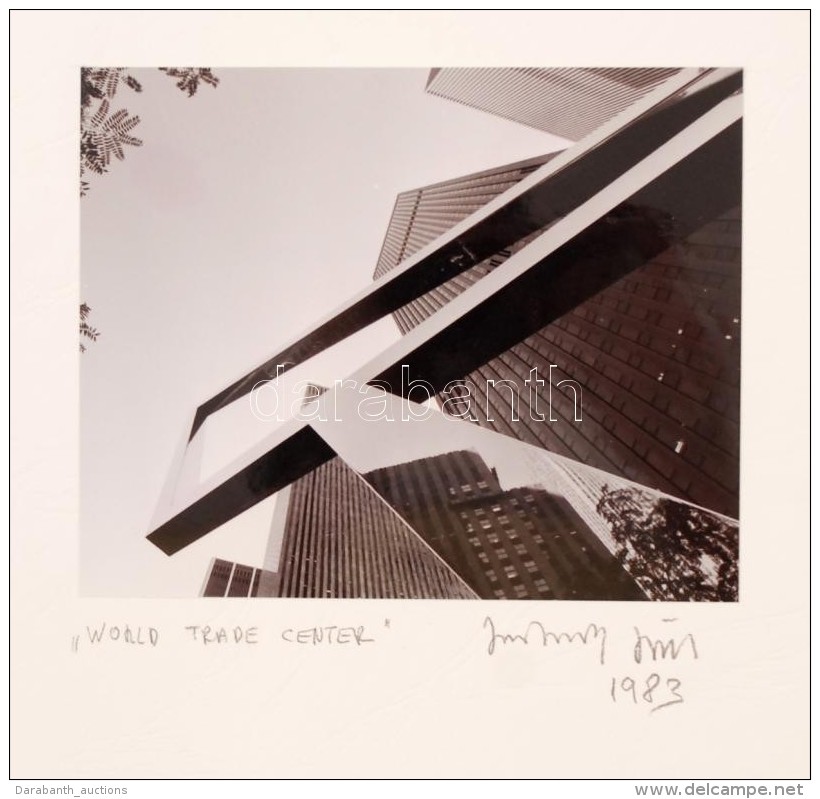 1983 Jankovszky György(1946-): New York, World Trade Center, Feliratozva, Aláírt,... - Other & Unclassified
