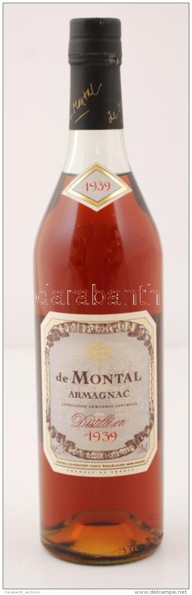 1939 De Montal Armagnac, Francia Brandy, 0,75l /1939 De Montal Armagnac, French Brandy, 0.75l - Other & Unclassified