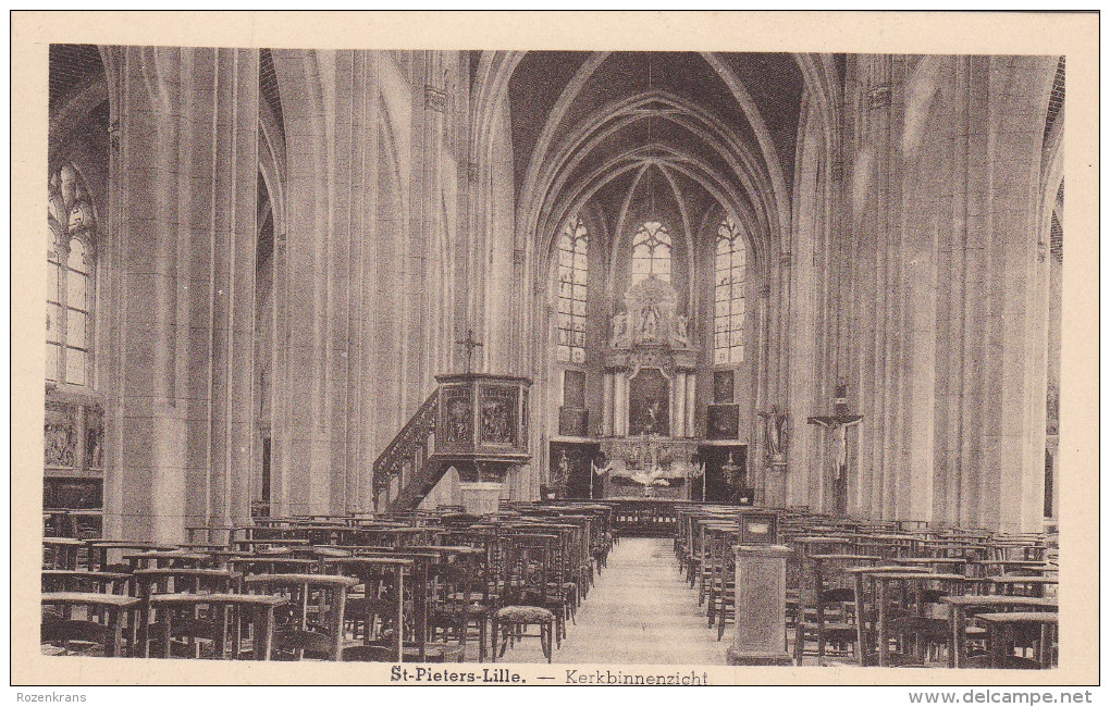 Lille Sint-Pieters-Lille ST St. Binnenzicht Kerk Kempen (In Zeer Goede Staat) - Lille