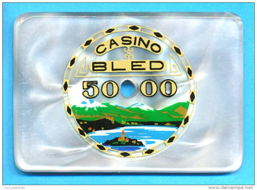 SLOVENIA, CASINO TOKEN, PLAQUE, JETON, Casino Bled, Pre 1999, Rare 5.000  ATS Face Value! - Casino