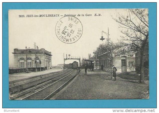 CPSM 2613 - Chemin De Fer Train - Arrivée Du Train En Gare D´ISSY LES MOULINEAUX  92 - Issy Les Moulineaux