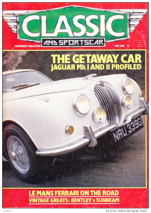 CLASSIC AND SPORTSCAR - MAY 1985 - JAGUAR MKI & II - Verkehr