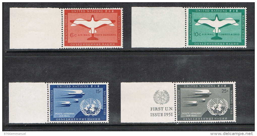 NATIONS UNIES AERIEN N°1 A 4 N** - Airmail