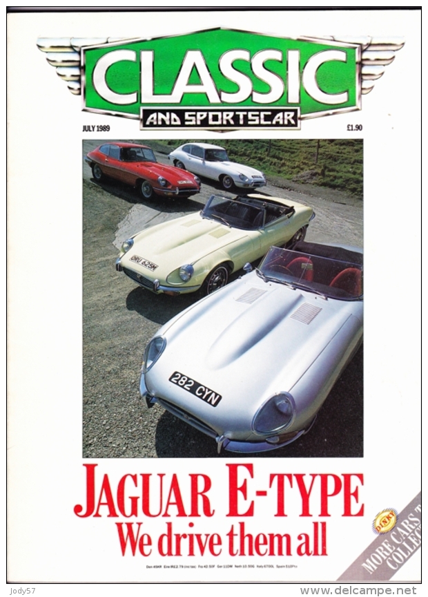 CLASSIC AND SPORTSCAR - JULY 1989 - JAGUAR E TYPE - Transportation