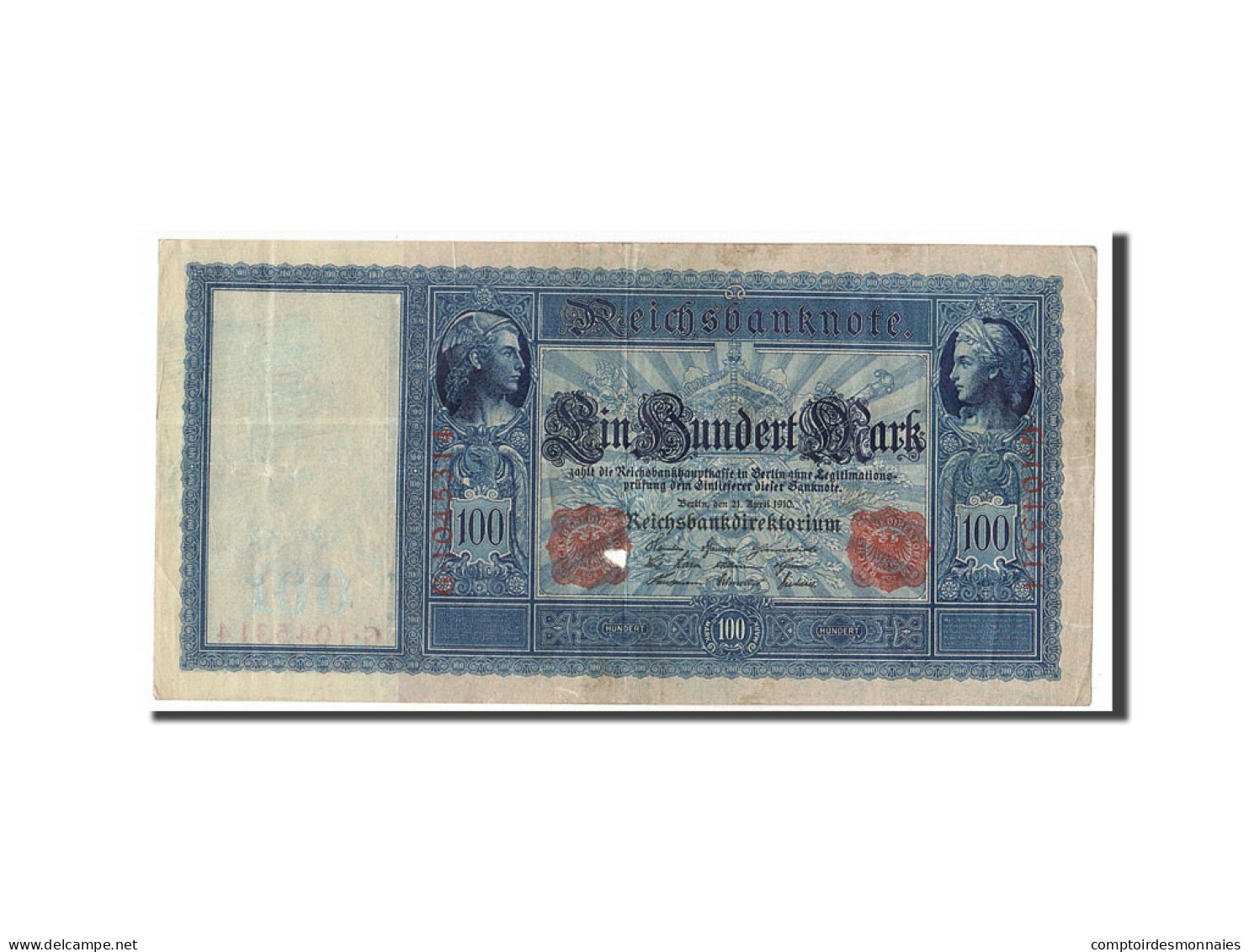 Billet, Allemagne, 100 Mark, 1910, 1910-04-21, KM:42, TTB - 100 Mark