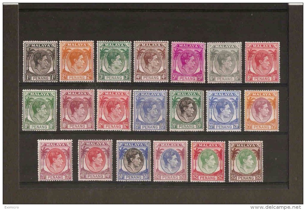 MALAYA PENANG 1949 - 1952 SET SG 3/22 MOUNTED MINT Cat £140 - Penang