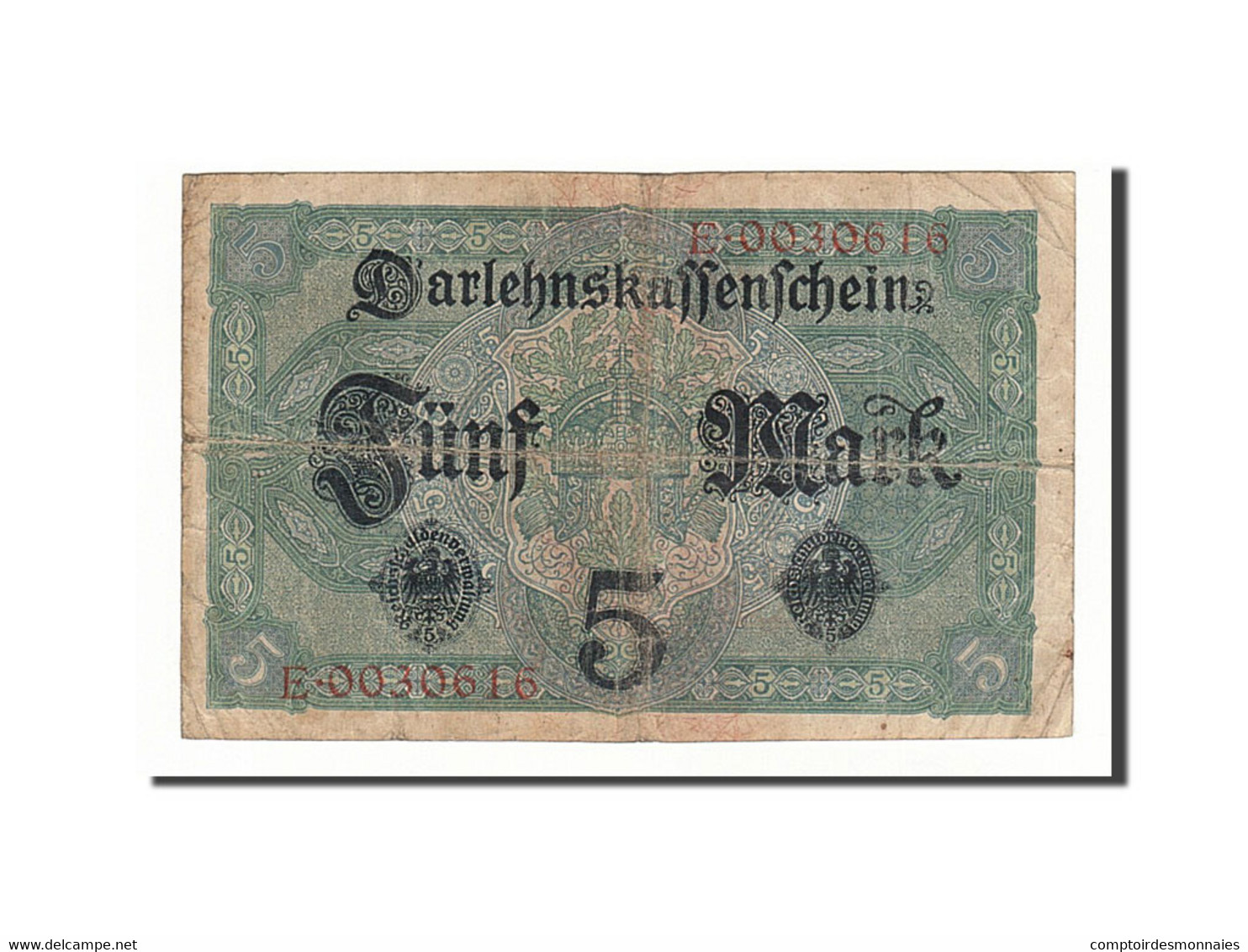 Billet, Allemagne, 5 Mark, 1917-1918, 1917-08-01, KM:56a, TB - [13] Bundeskassenschein