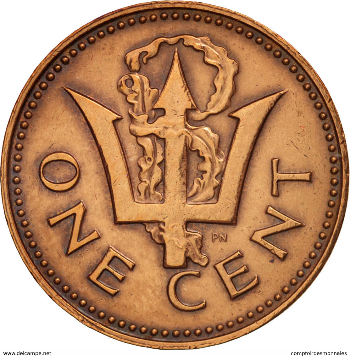 Monnaie, Barbados, Cent, 1973, Franklin Mint, TTB+, Bronze, KM:10 - Barbados