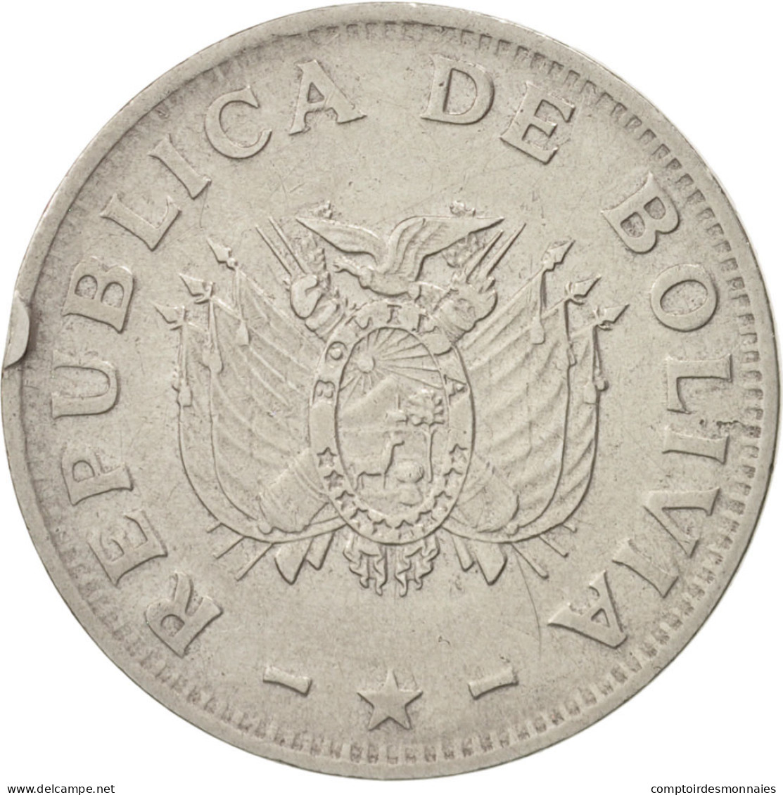 Monnaie, Bolivie, 50 Centavos, 1987, TTB, Stainless Steel, KM:204 - Bolivië