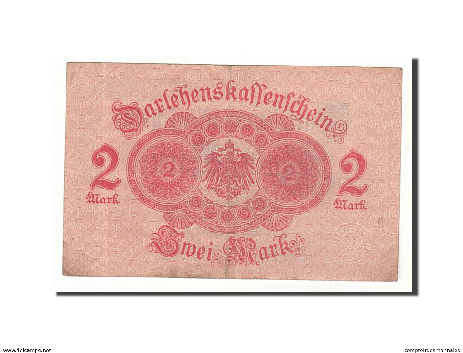 Billet, Allemagne, 2 Mark, 1914, 1914-08-12, KM:54, TTB - [13] Bundeskassenschein