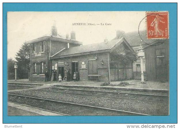 CPA - Chemin De Fer Cheminots La Gare AUNEUIL 60 - Auneuil