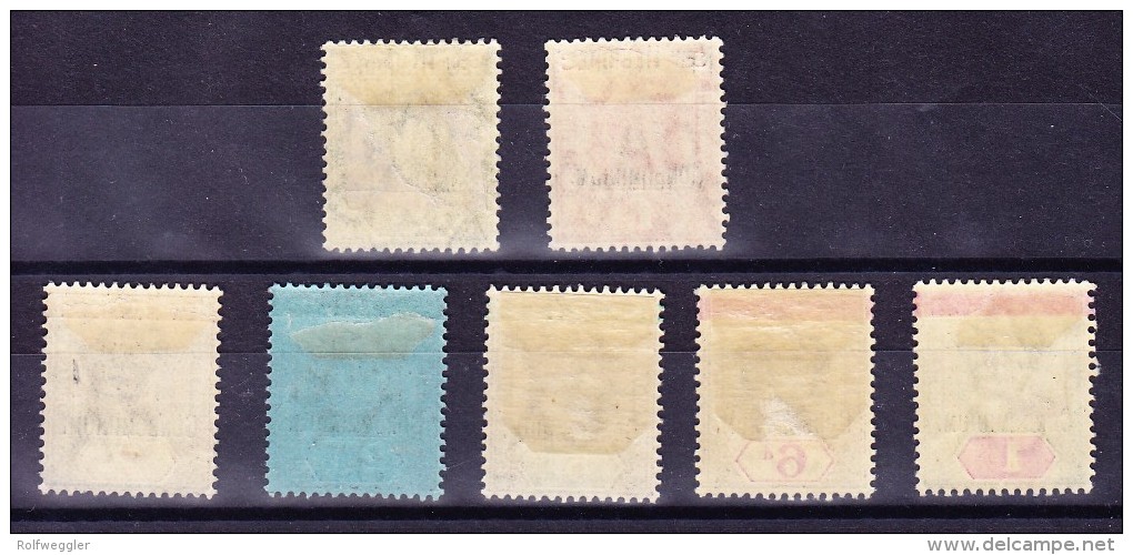 Neu Hebriden 1908/1909 SG#9 * (Mi#6) + 6 Kleine Werte SG#1, 2, 5, 6 , 7, 8 Alle * - Ongebruikt