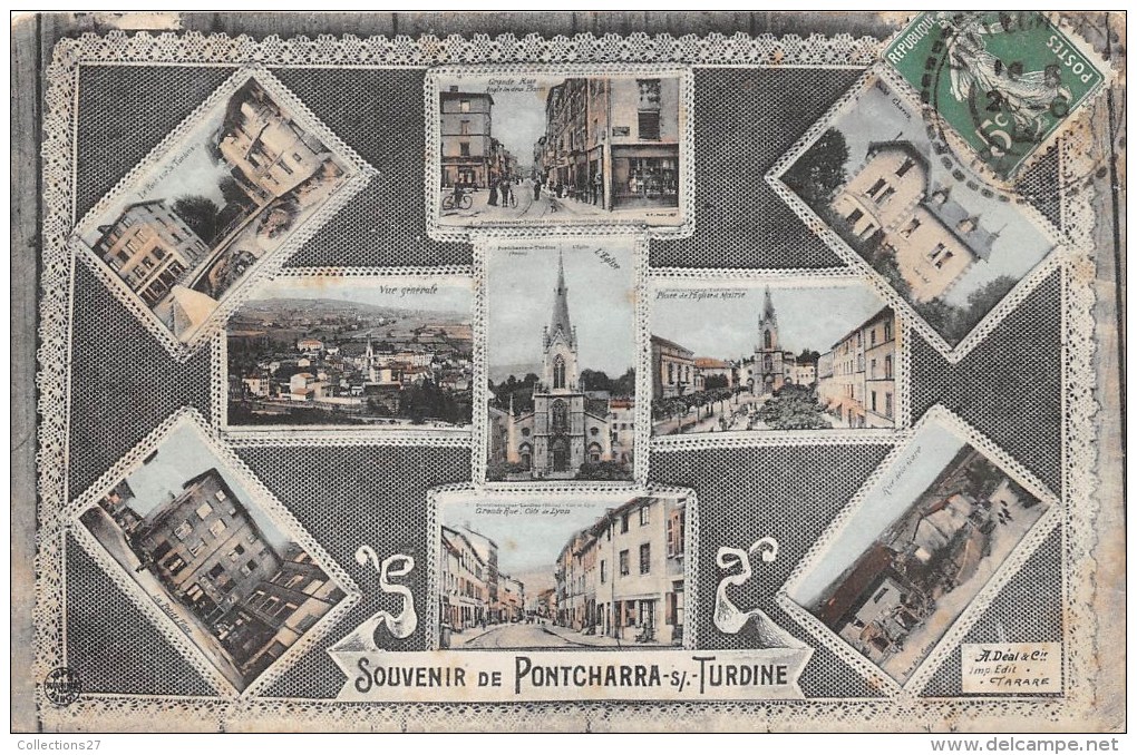 69- SOUVENIR DE PONTCHARRA SUR TURDINE-  MULTI VUES - Pontcharra-sur-Turdine