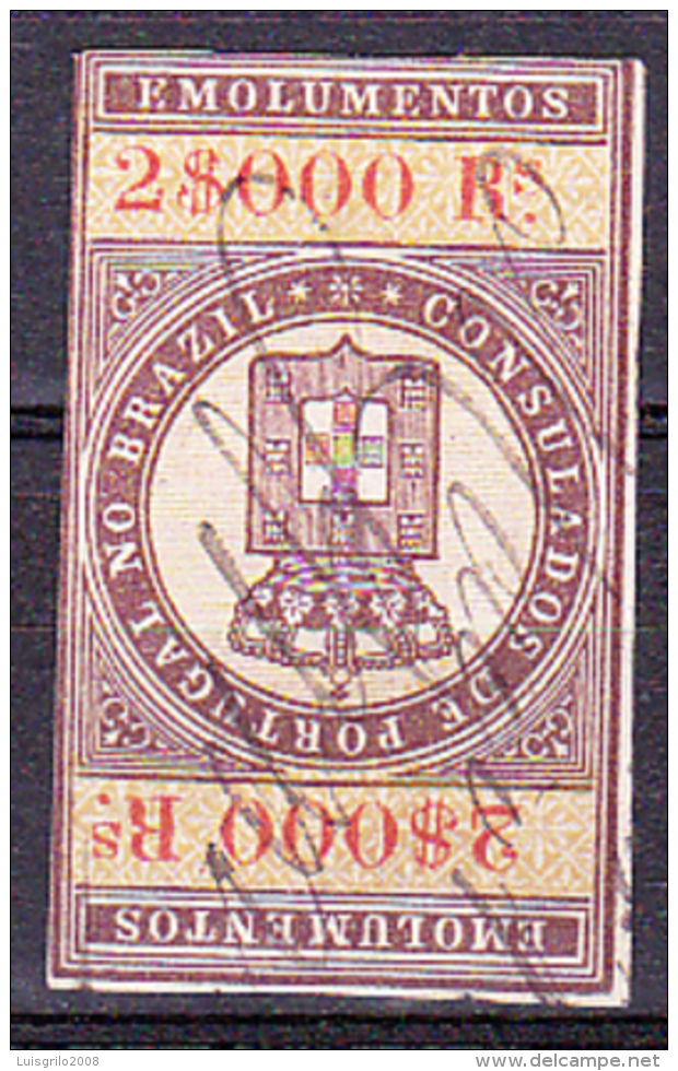 FISCAUX / REVENUES - 1973 . CONSULADOS DE PORTUGAL NO BRAZIL . EMOLUMENTOS - 2$000 Rs. - Used Stamps