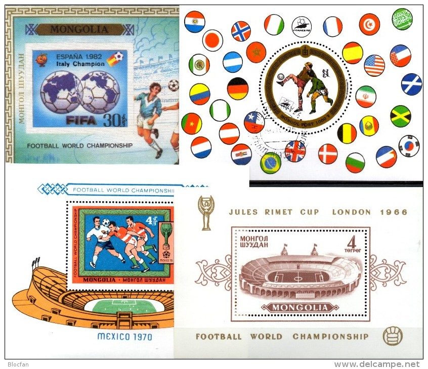 London 1966 Fußball-WM Flaggen Mongolei Blocks 11 22 A89+282 **/o 120€ S/s Sport Football Soccer Sheets Bf Mongolia - 1966 – Angleterre