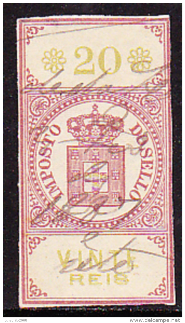 1879 - IMPOSTO DO SELO - 20  VINTE REIS - MARGEM CURTA - Used Stamps