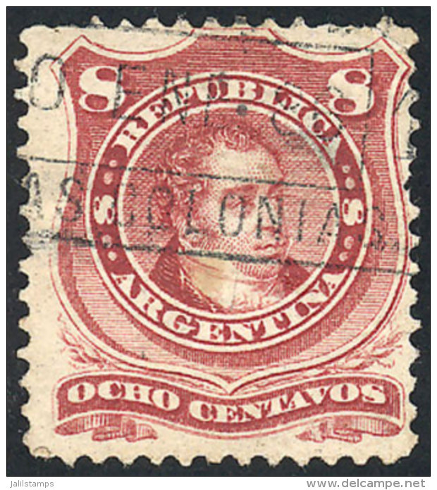 GJ.54B, With Small Rectangular Datestamp Of "Ferrocarril Sta. Fe A Las Colonias N&ordm; 1", Rare, Small Thins. - Sonstige & Ohne Zuordnung