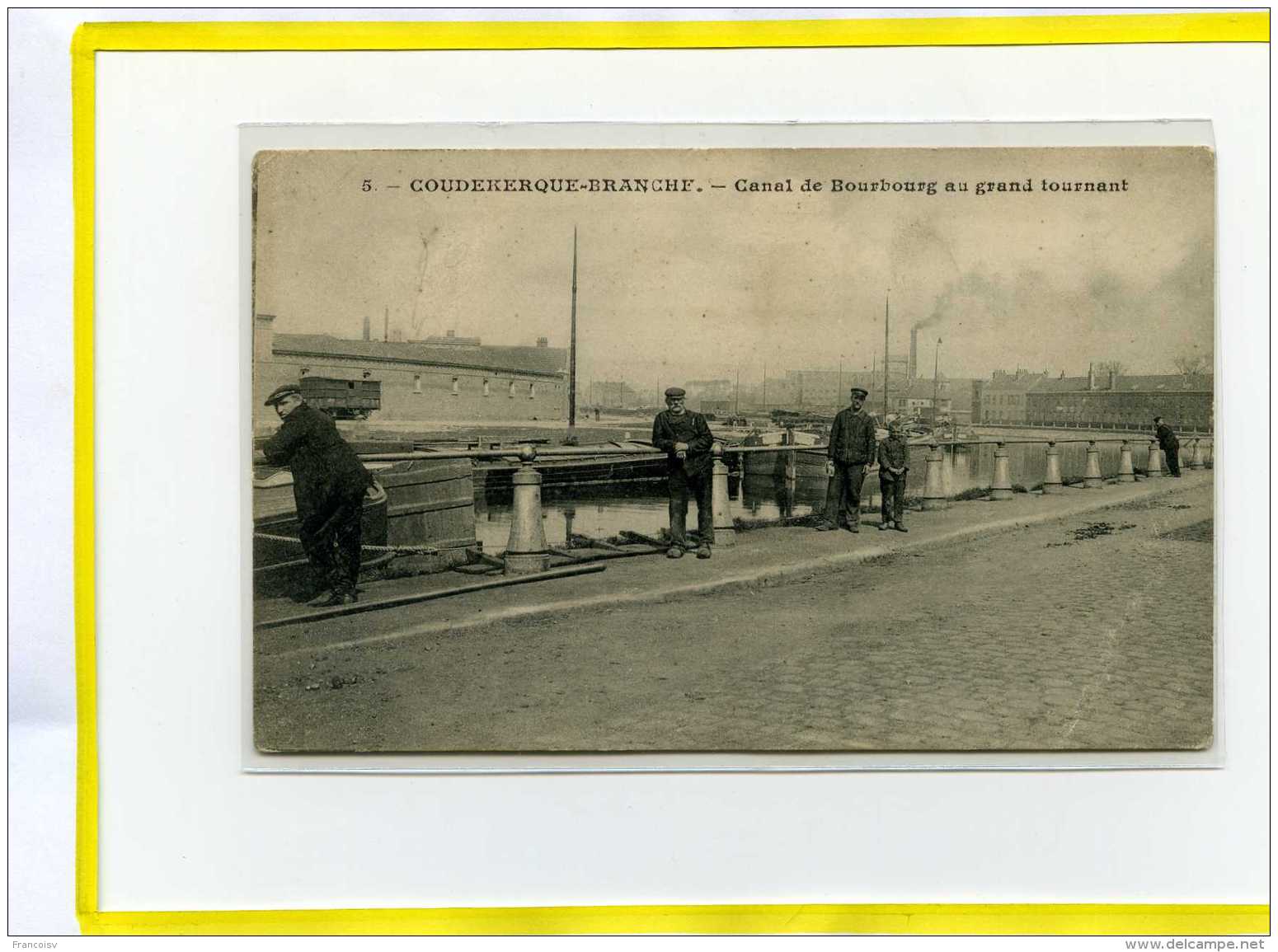 Coudekerque-Branche ,  Canal De Bourbourg Au Grand Tournant  Peniche Batelerie - Coudekerque Branche