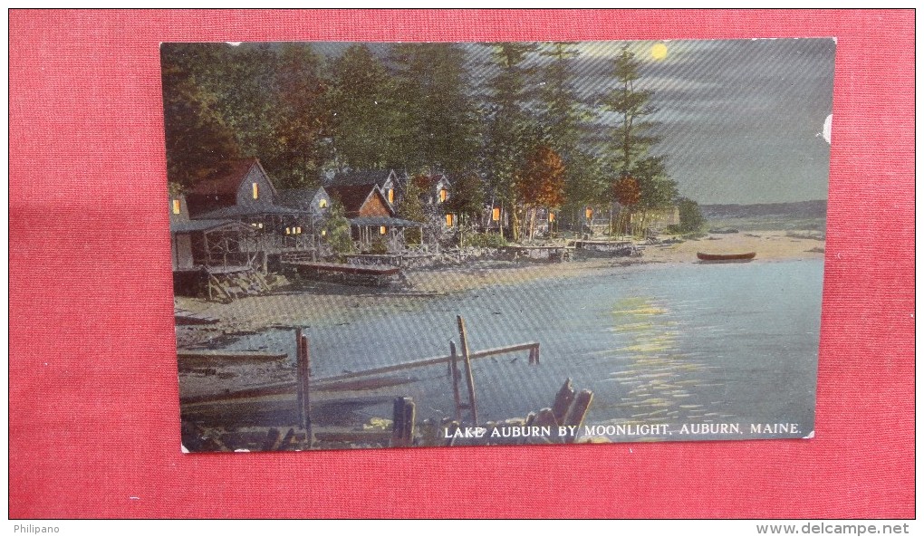 Maine> Auburn  Lake By Moonlight    >  Ref  2177 - Auburn