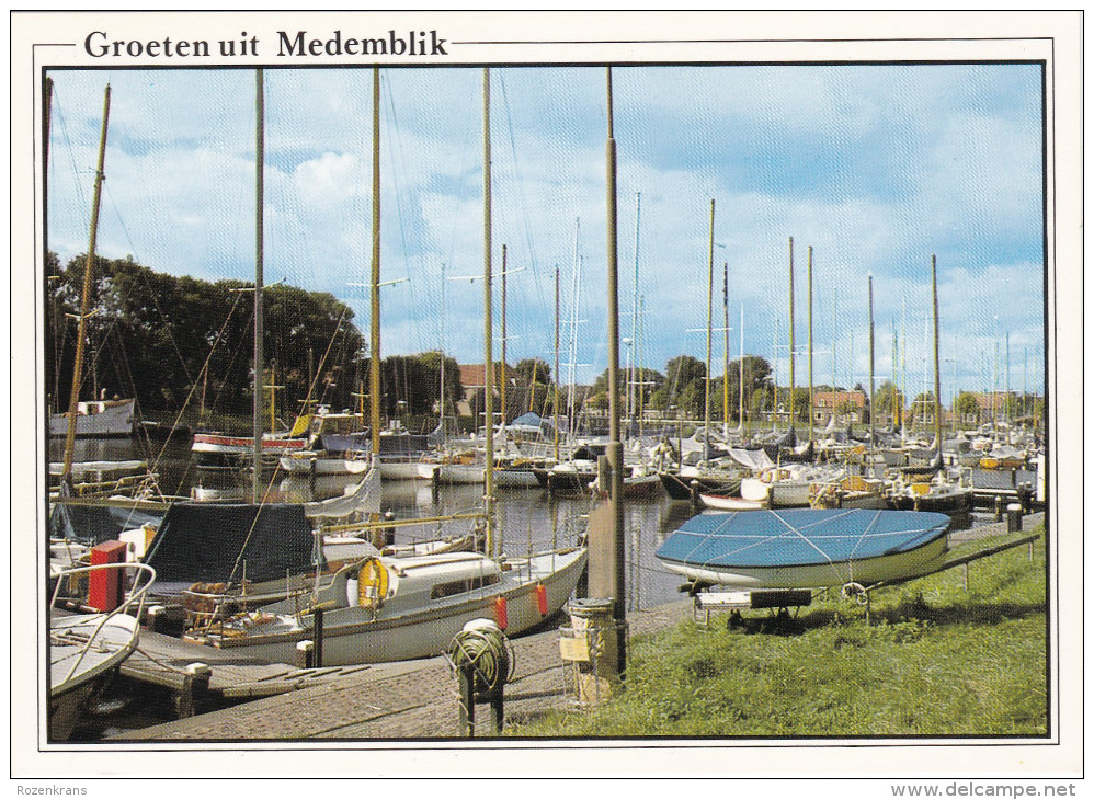 Grote Kaart Medemblik Noord-Holland Nederland Jachthaven Zeilboot Jacht Yacht Marina - Medemblik