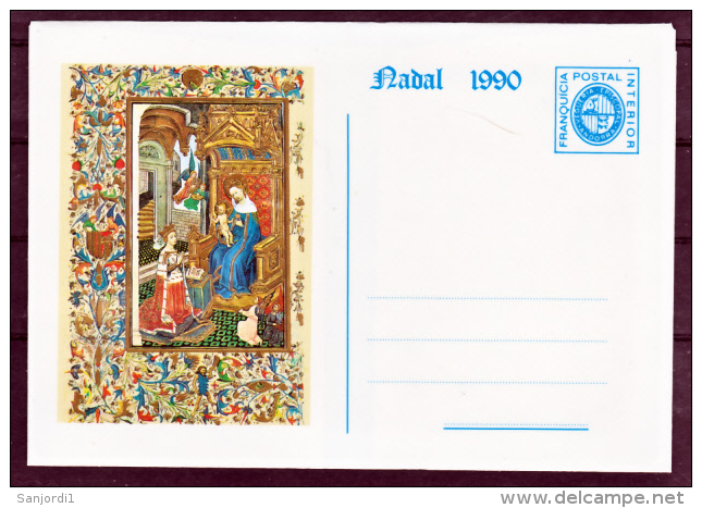 Andorre Viguerie épiscopale  Noel 1990 Entier Neuf ** MNH Sin Charmela - Episcopal Viguerie