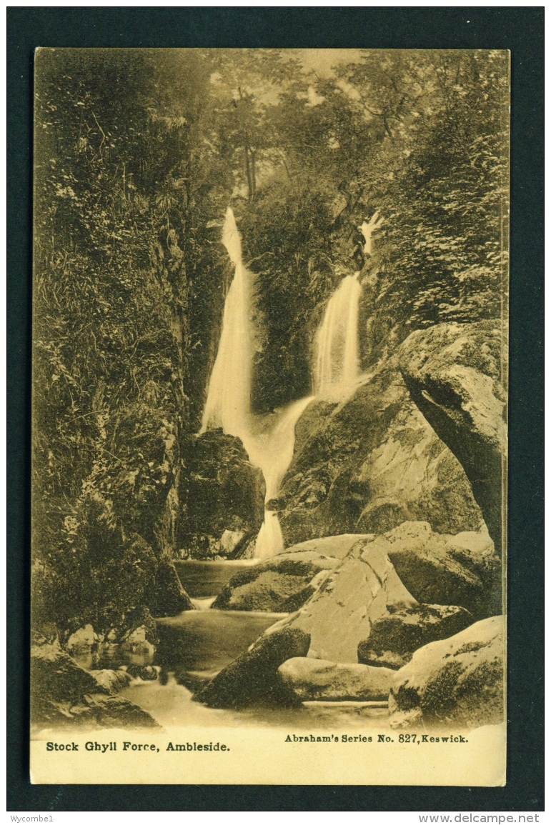 ENGLAND  -  Ambleside  Stock Ghyll Force  Used Vintage Postcard As Scans - Ambleside