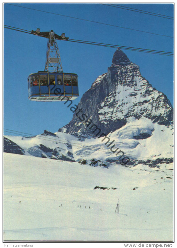 Zermatt - Luftseilbahn Trockener Steg - Matterhorn - AK Grossformat - Verlag Photo Klopfenstein Adelboden - Steg