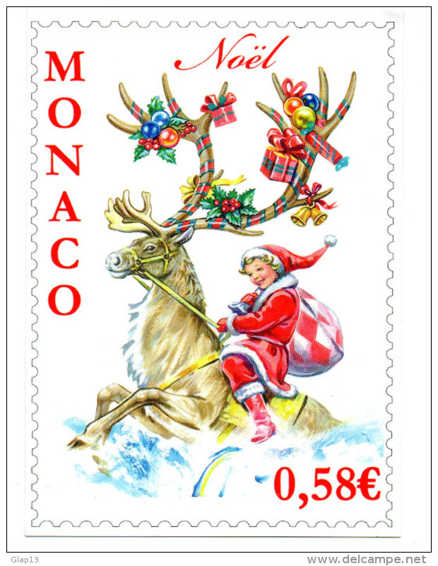 CARTE POSTALE MONACO NOEL 2010 - Covers & Documents