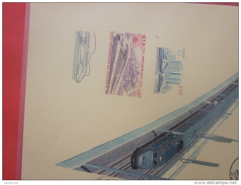 THEME:TRAIN A GRANDE VITESSE TGV TRANSPORTS CHEMIN DE FER FRANCAIS CARNET TGV TRAIN BLOC FEUILLET BLEU 1 TIMBRE - Used