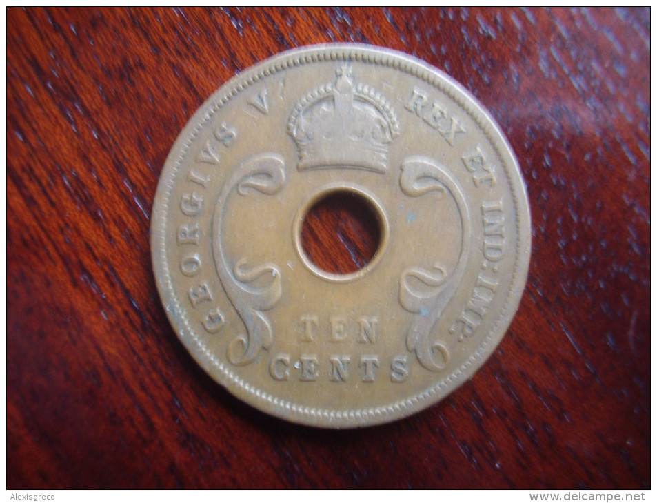 BRITISH EAST AFRICA USED TEN CENT COIN BRONZE Of 1922 - GEORGE V. - British Colony