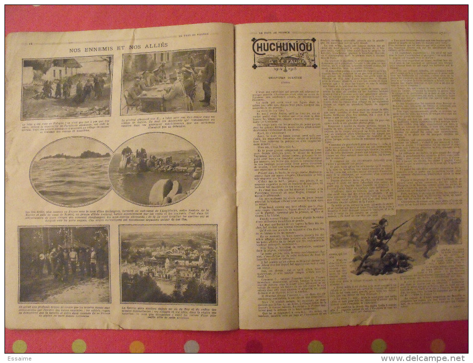 revue Le pays de France n° 46. 2 septembre 1915 Guerre ministre marine Augagneur nombreuses photos