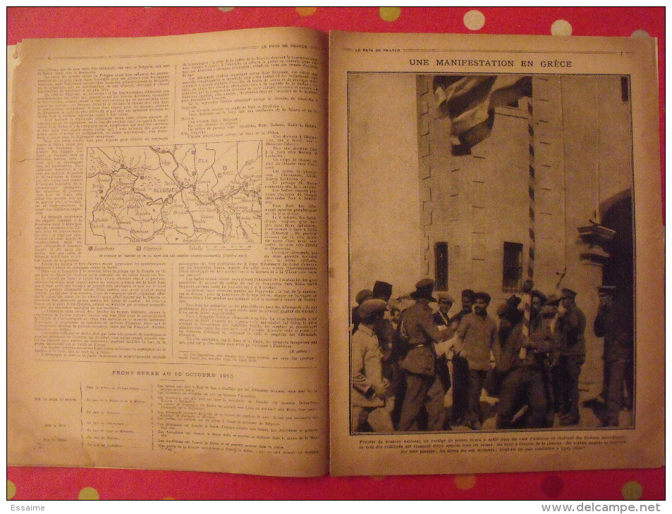 revue Le pays de France n° 59. 2 décembre 1915 Guerre avion aéroplane bombe torpille nombreuses photos