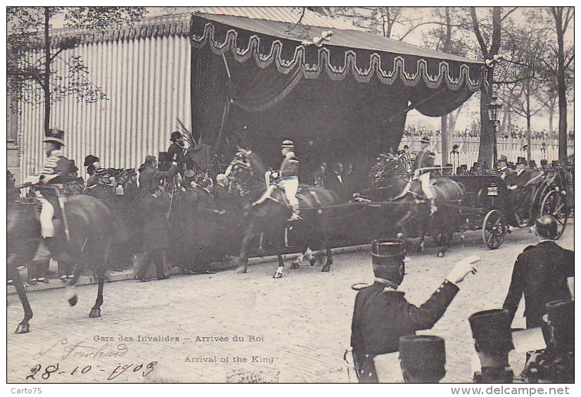 Evènements - Réception King Edward VII Paris  - Attelage - Photographe - Gare Des Invalides - Empfänge