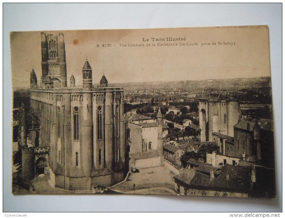 Vue Générale De La Cathédrale Ste Cécile , Animation , 1935 - Albias