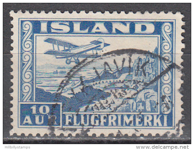 Iceland      Scott No. C15    Used     Year  1934 - Unused Stamps