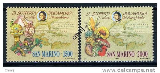 1990 - SAINT-MARIN - SAN MARINO - Sass. 1300/01 - Colombo - MNH - New Mint - - Unused Stamps