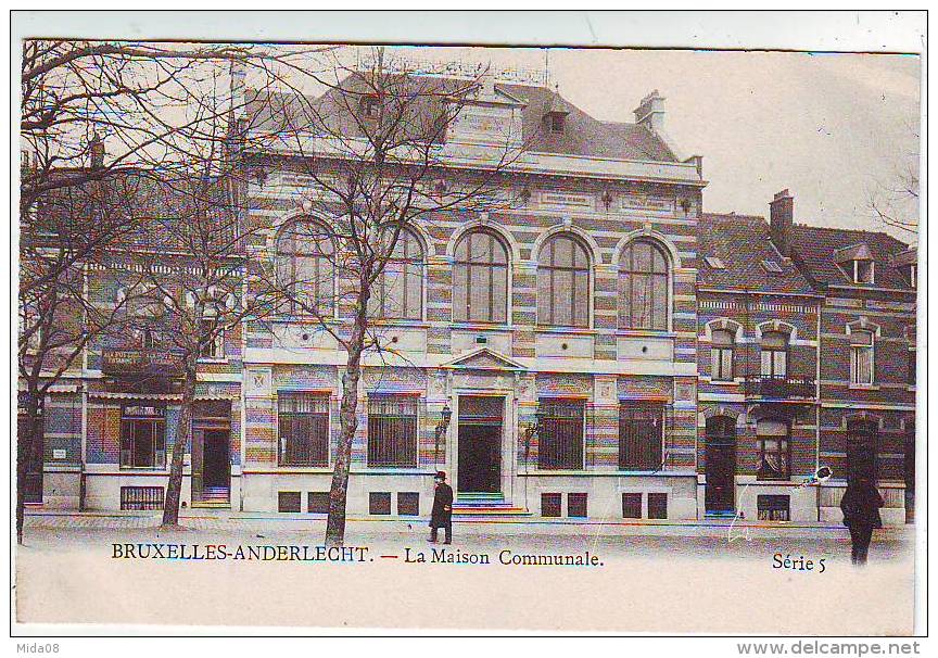 BRUXELLES-ANDERLECHT . LA MAISON COMMUNALE . SERIE 5 . Editeur COHN-DONNAY & Cie - Loten, Series, Verzamelingen