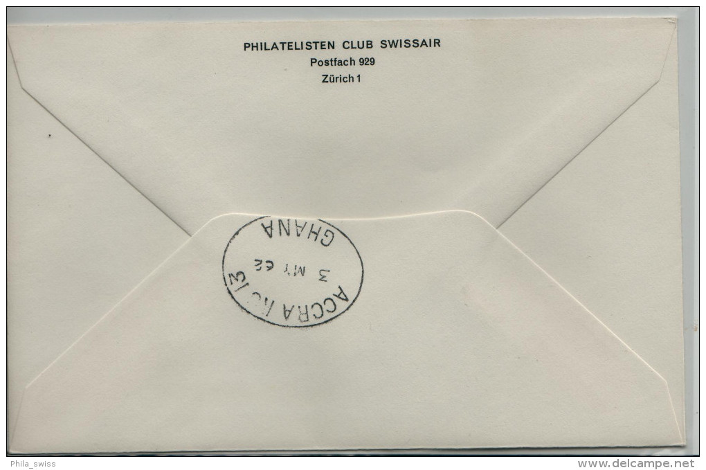 ZURICH / GENF / TRIPOLIS / LAGOS / ACCRA - Cover Air Mail - SWISSAIR First Flight - Eerste Vluchten