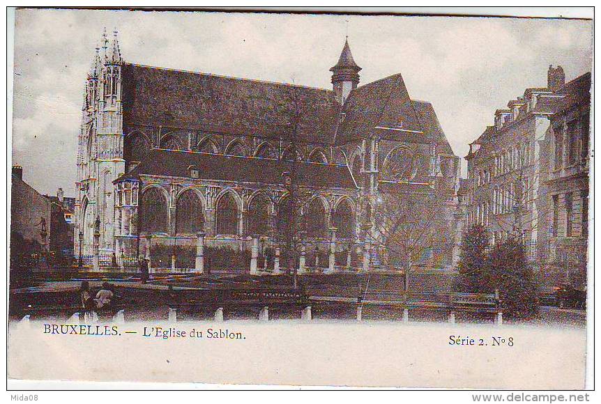 BRUXELLES . L'EGLISE DU SABLON . SERIE 2 . N: 8 . Editeur COHN-DONNAY & Cie - Loten, Series, Verzamelingen