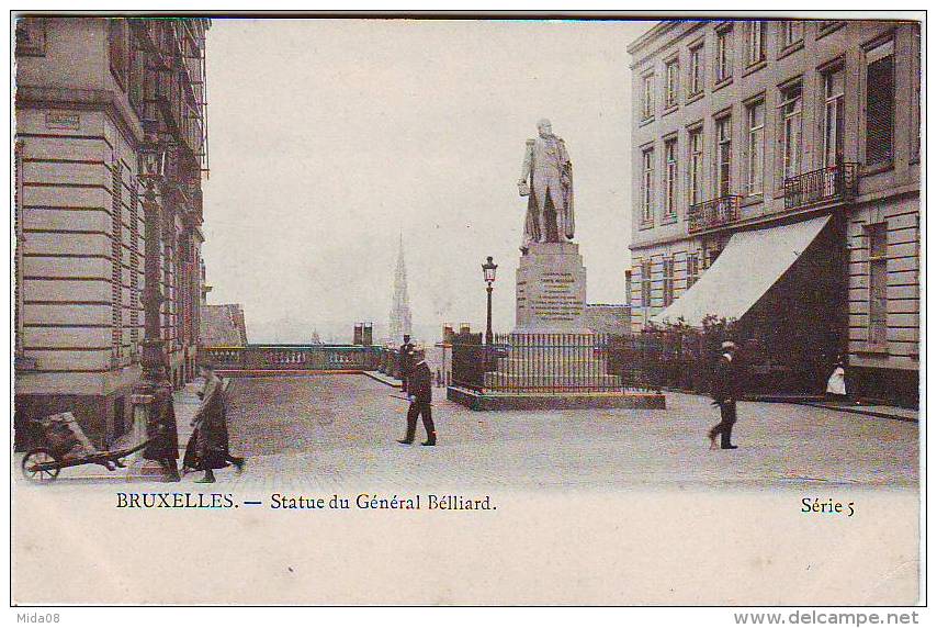 BRUXELLES . STATUE DU GENERAL BELLIARD . SERIE 5 . Editeur COHN-DONNAY & Cie - Loten, Series, Verzamelingen