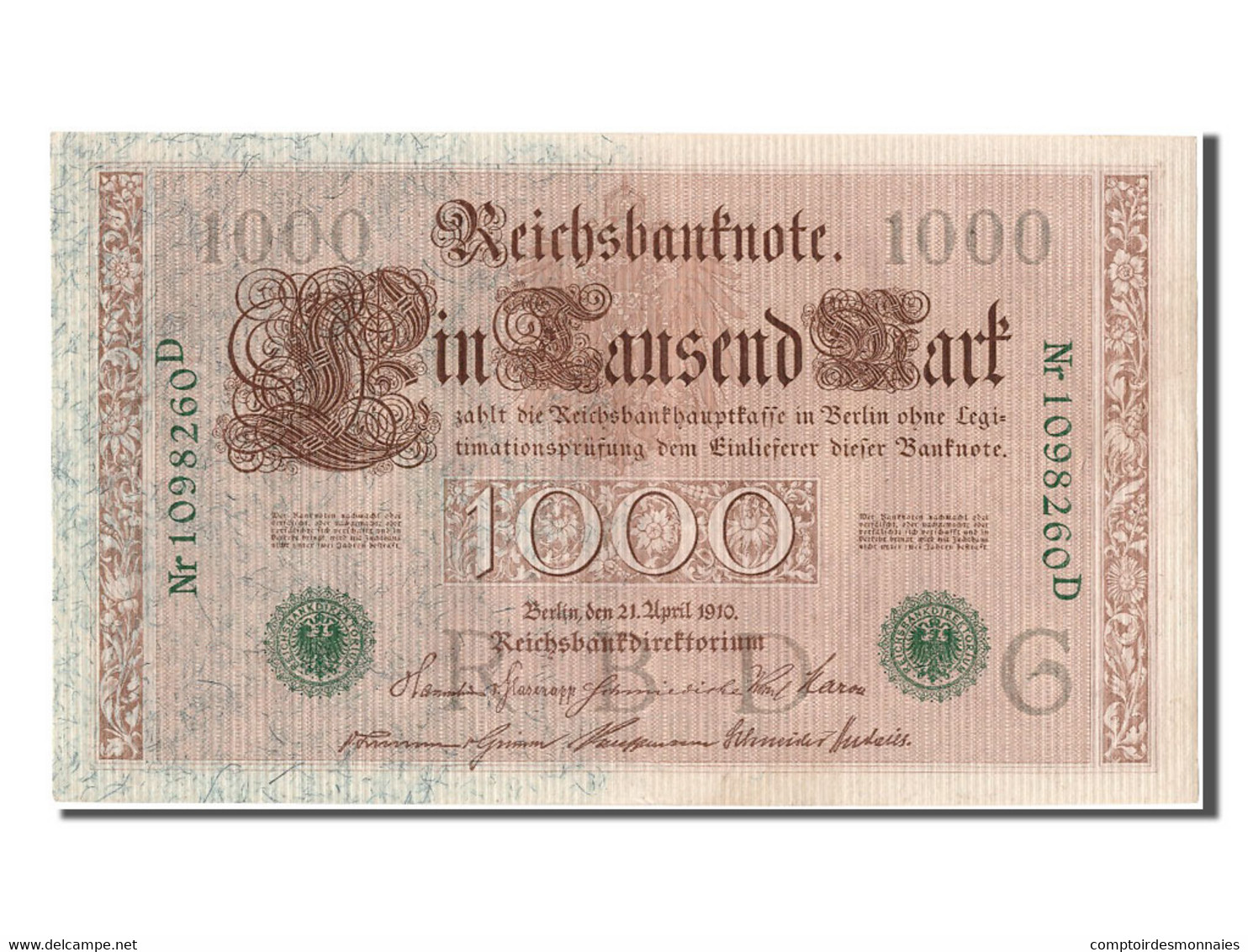 Billet, Allemagne, 1000 Mark, 1910, 1910-04-21, NEUF - 1000 Mark