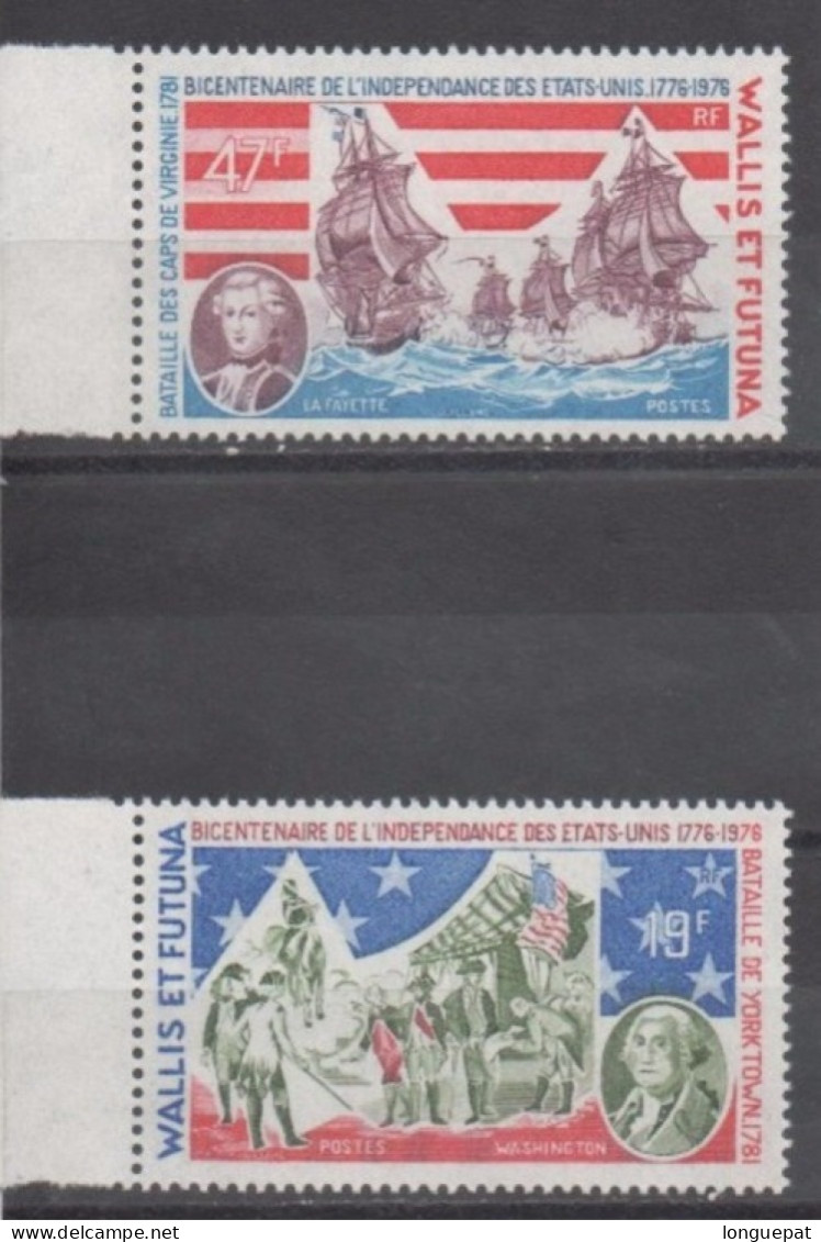 WALLIS Et FUTUNA - 200 Ans De L'Indépendance Des Etats-Unis : Washington Et La Fayette - - Unused Stamps