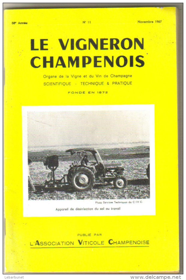 Revue Ancienne 1967 Le Vigneron Champenois 4 Numéros 2-3-4-11 - Jardinage