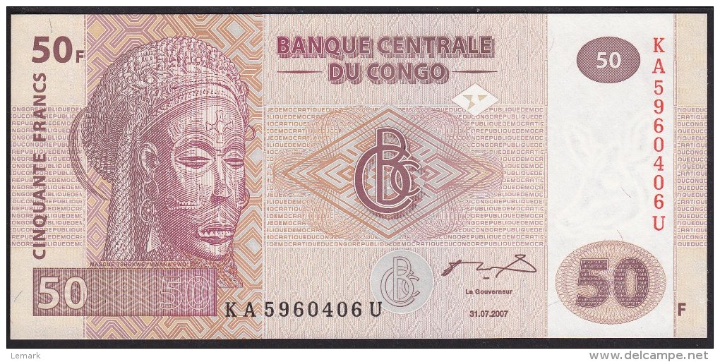 Congo Democratic Republic 50 Franc 2007 P97 UNC - République Démocratique Du Congo & Zaïre