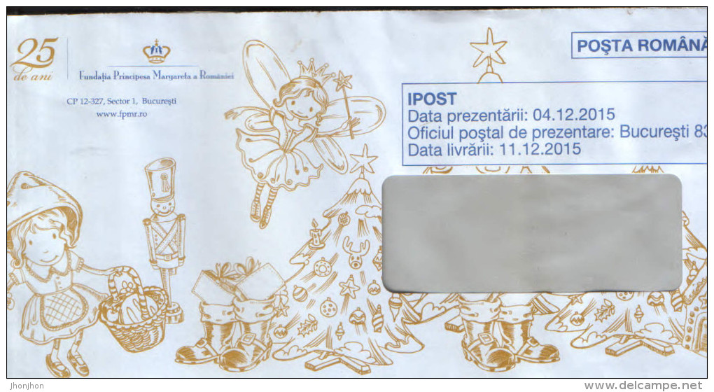 Romania,personalized Cover Circulated In 2015 - Foundation Princess Margareta Of Romania,25 Years - Covers & Documents
